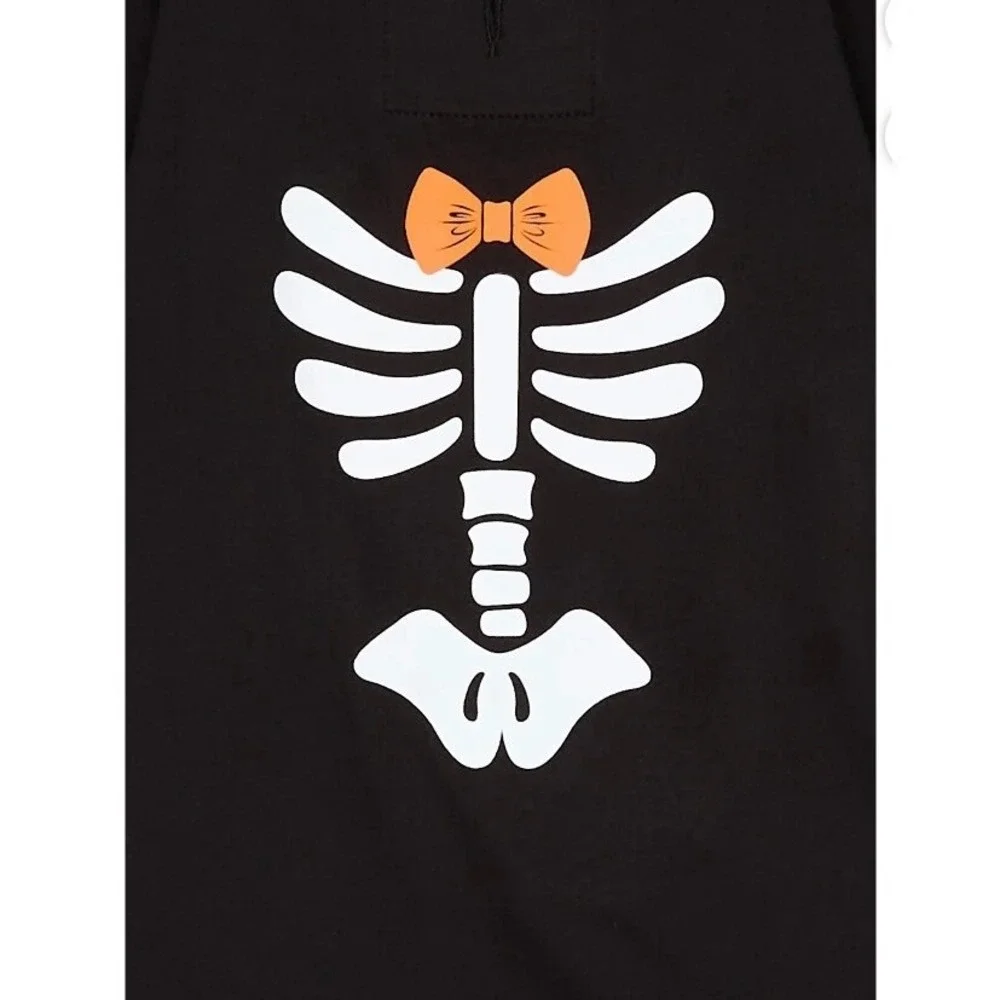 Way to Celebrate Halloween Pet Skeleton Family Pajamas 2X New with Tags Black